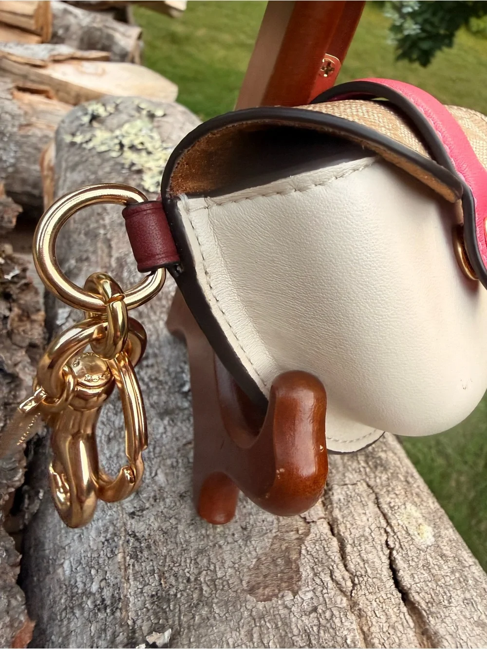 Coach mini saddle bag charm